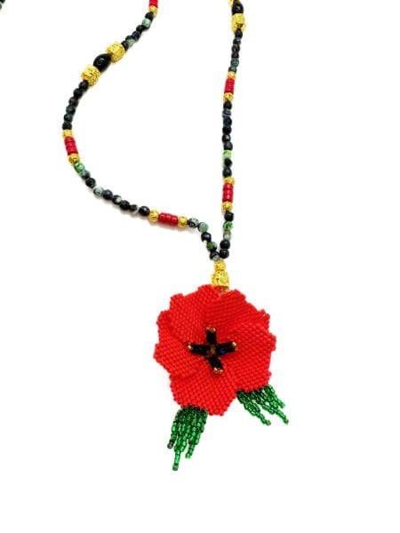 Gelincik Doğal Taş Kolye