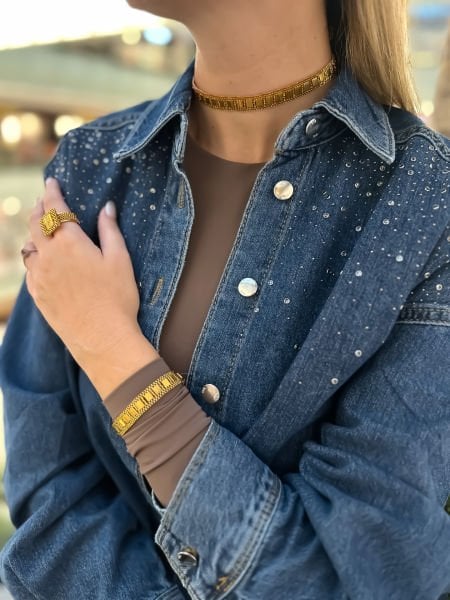 Altın Tila Choker Kolye