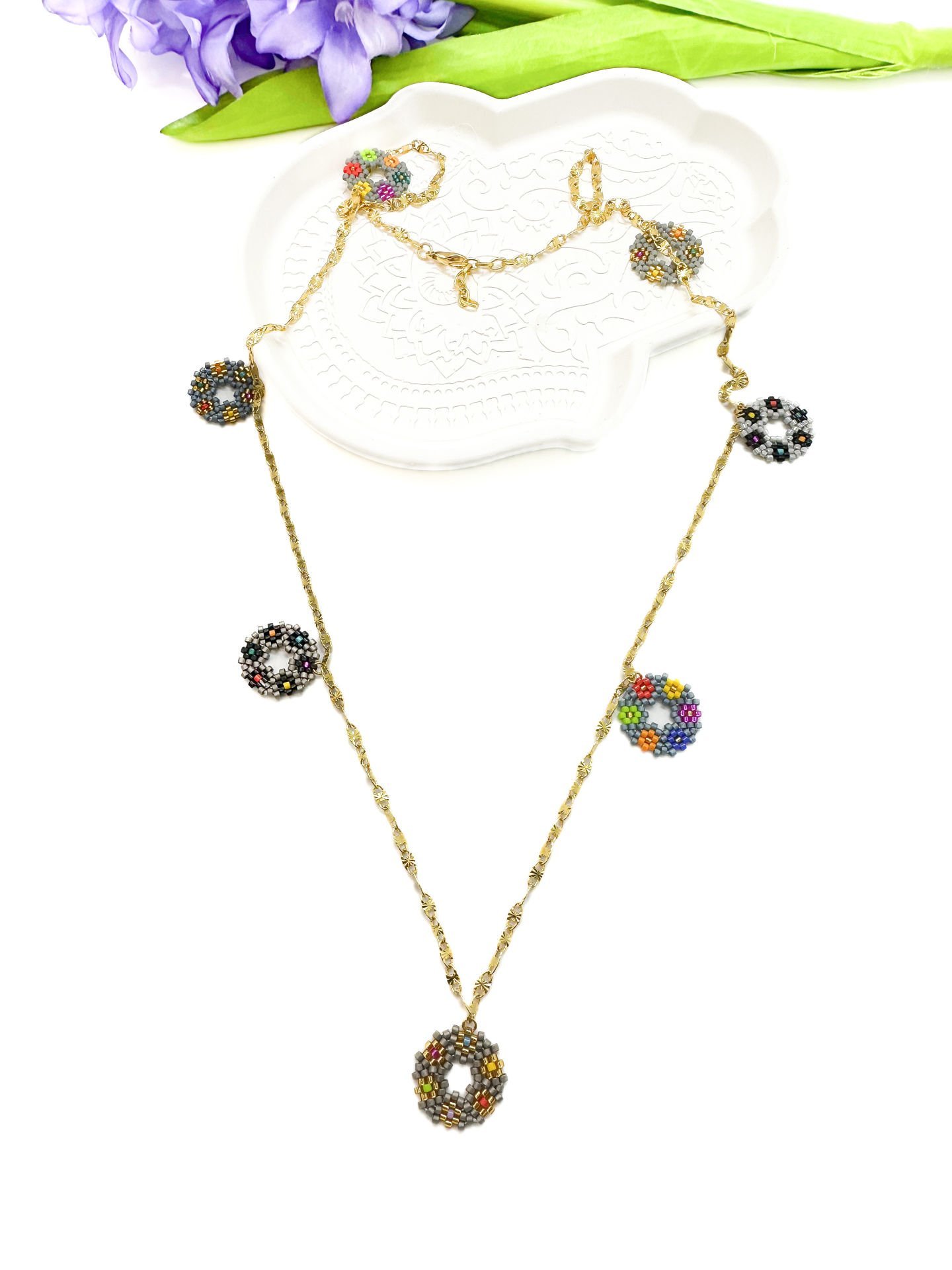 Devana Çiçek Uzun kolye