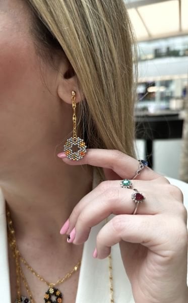 Devana Çiçek Küpe