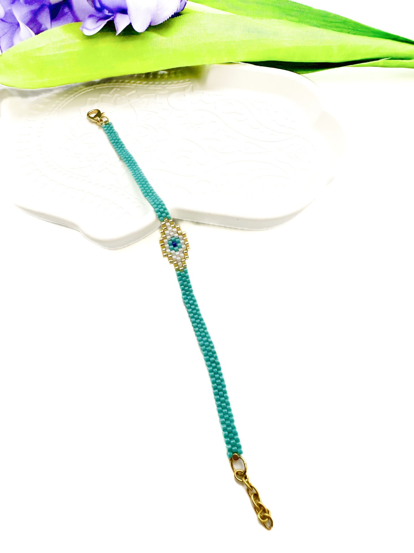 Tek Nazar Miyuki Bileklik (Mavi)