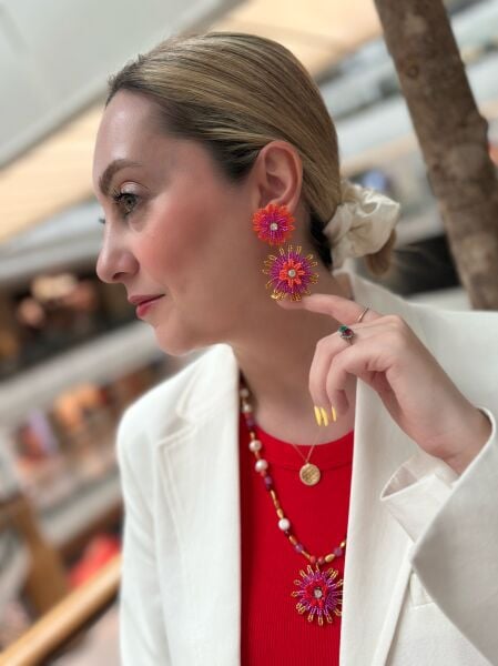 Voyant Miyuki Küpe (pembe)