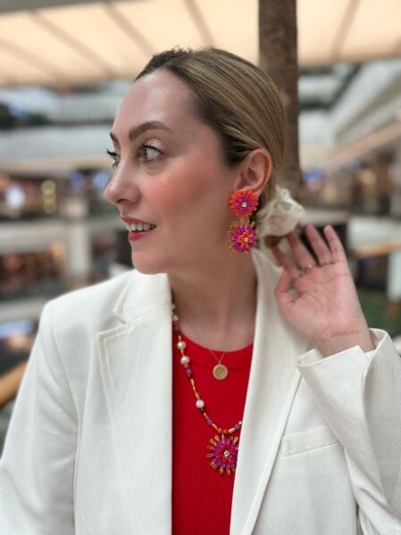 Voyant Miyuki Küpe (pembe)