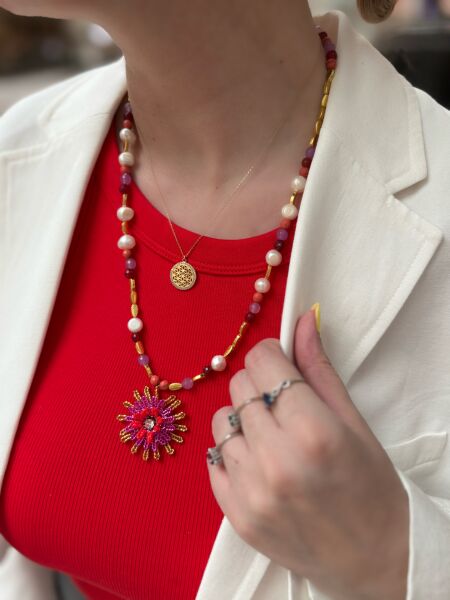 Voyant Doğal Taş Miyuki Kolye