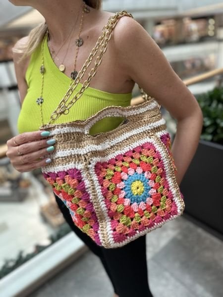 Zincir Detaylı Tasarım Çanta