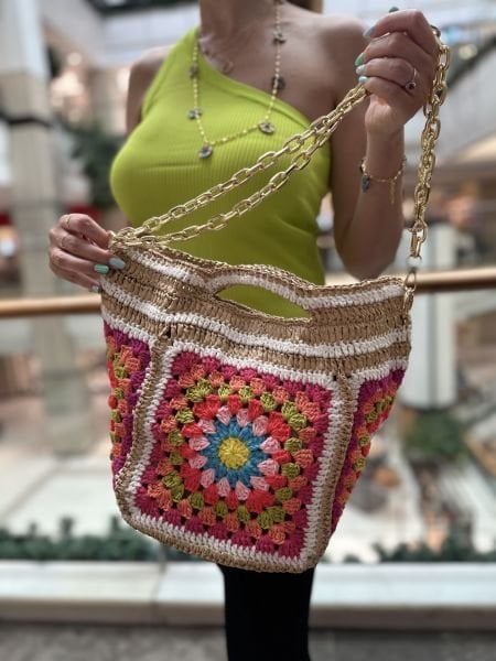 Zincir Detaylı Tasarım Çanta