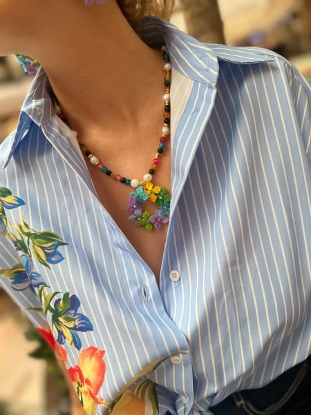 İris Doğal Taş Miyuki Kolye