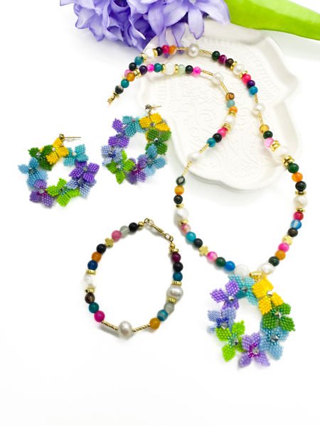 İris Doğal Taş Miyuki Kolye