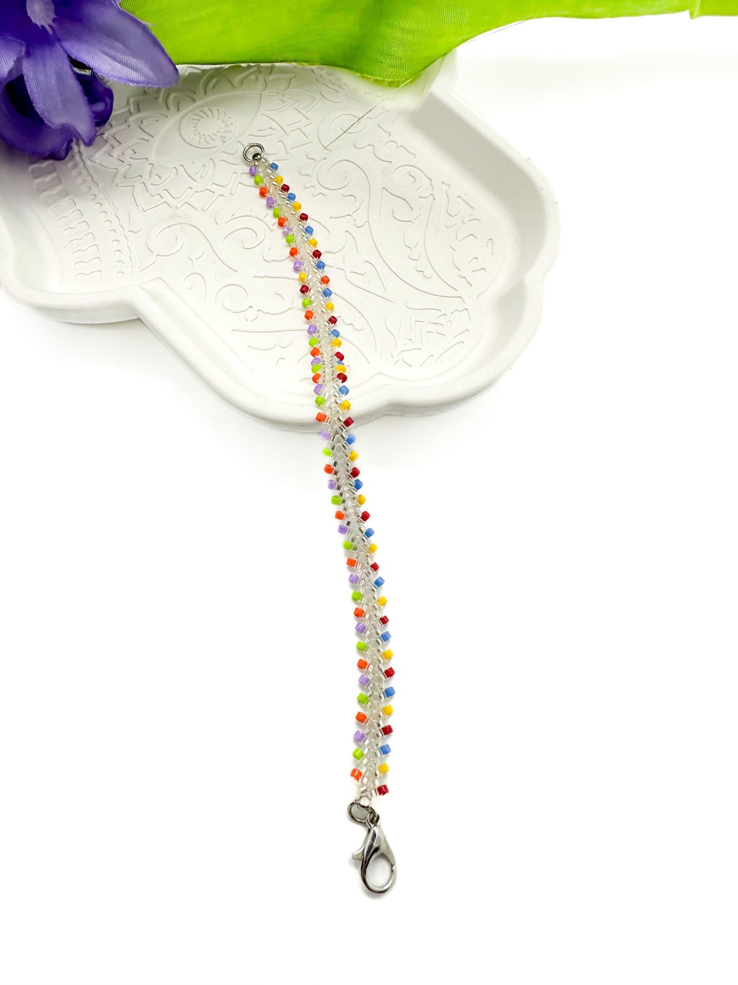 Renkli Gümüş Miyuki Bileklik