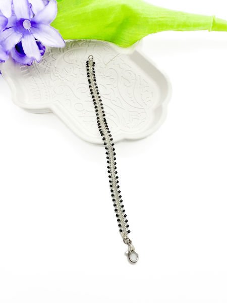 Siyah Gümüş Miyuki Bileklik