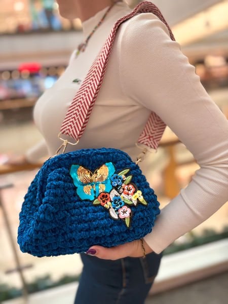 Kelebek Nakış Çanta