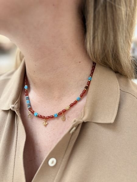 Akik Şans Miyuki Kolye