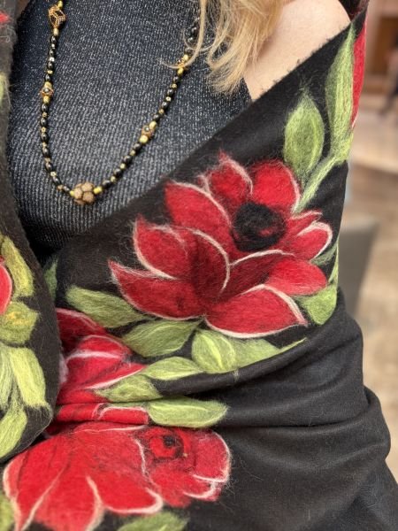 Gül Keçe Kaşmir Şal