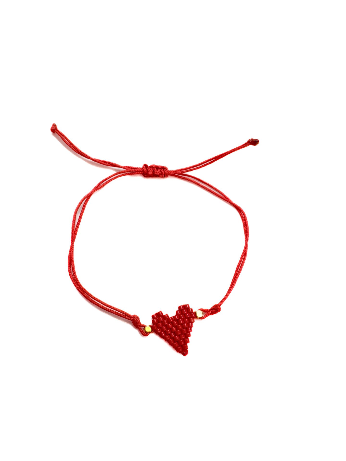 Kalp Miyuki Şans Bileklik (Kırmızı)