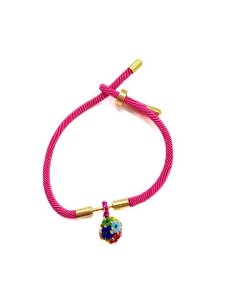 Makrome Ball Miyuki Bileklik (pembe)