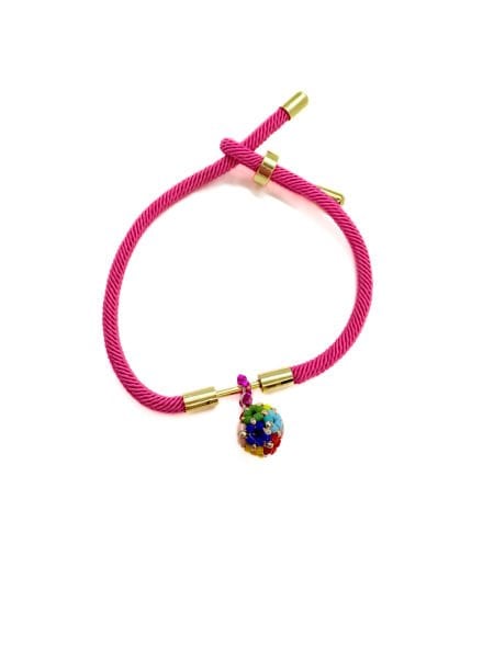 Makrome Ball Miyuki Bileklik (pembe)