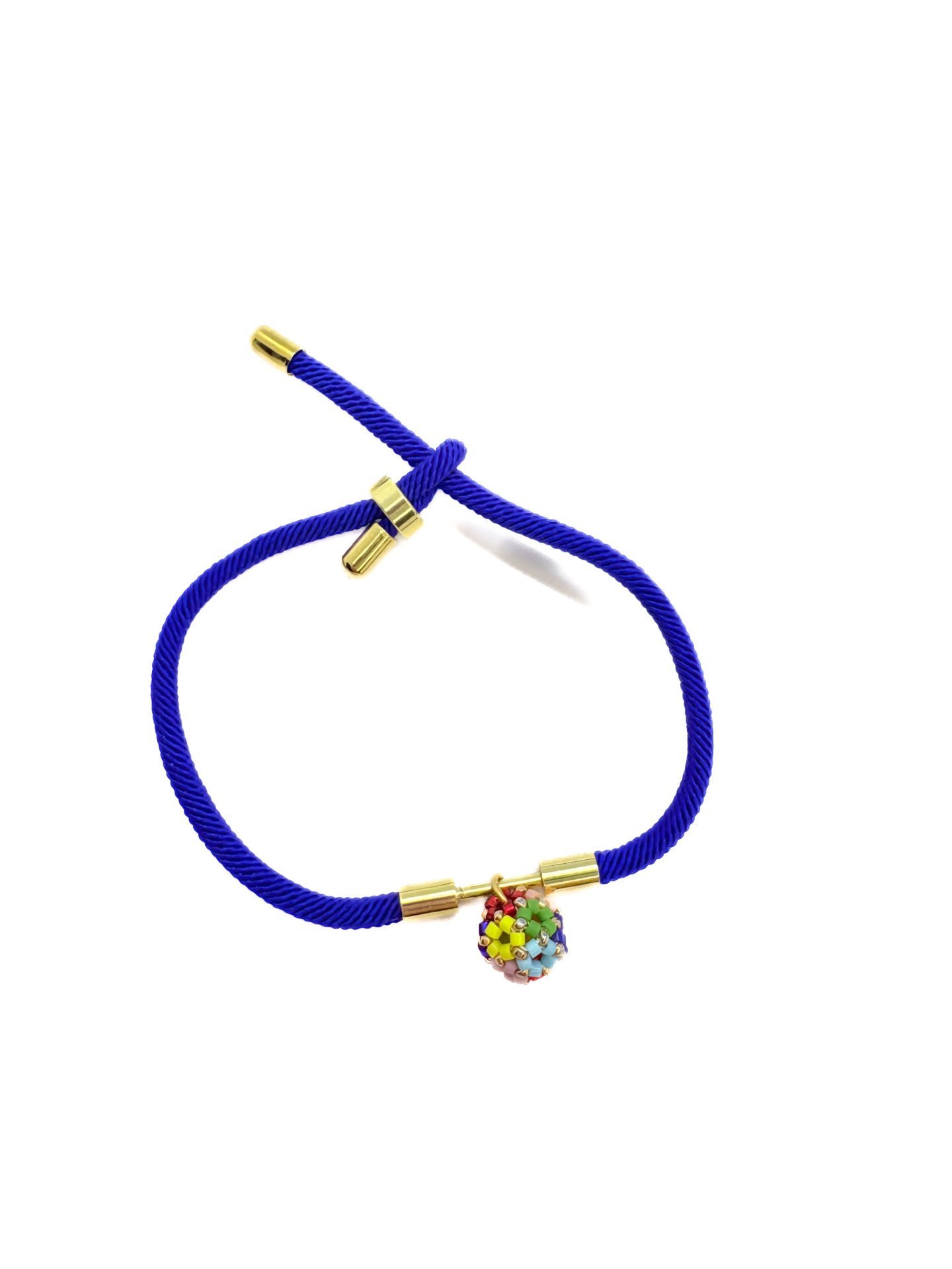 Makrome Ball Miyuki Bileklik (lacivert)