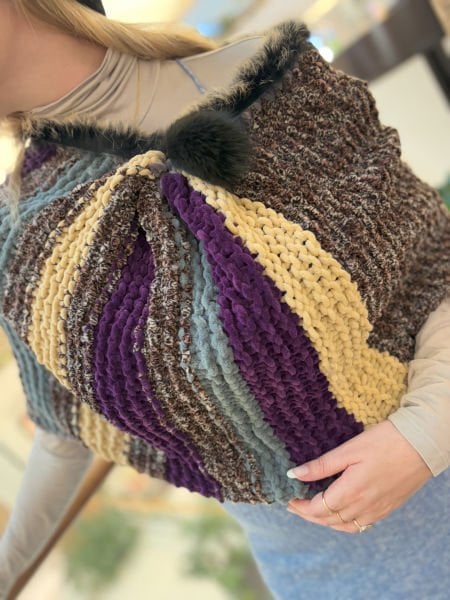 Kadife Örgü Bolero