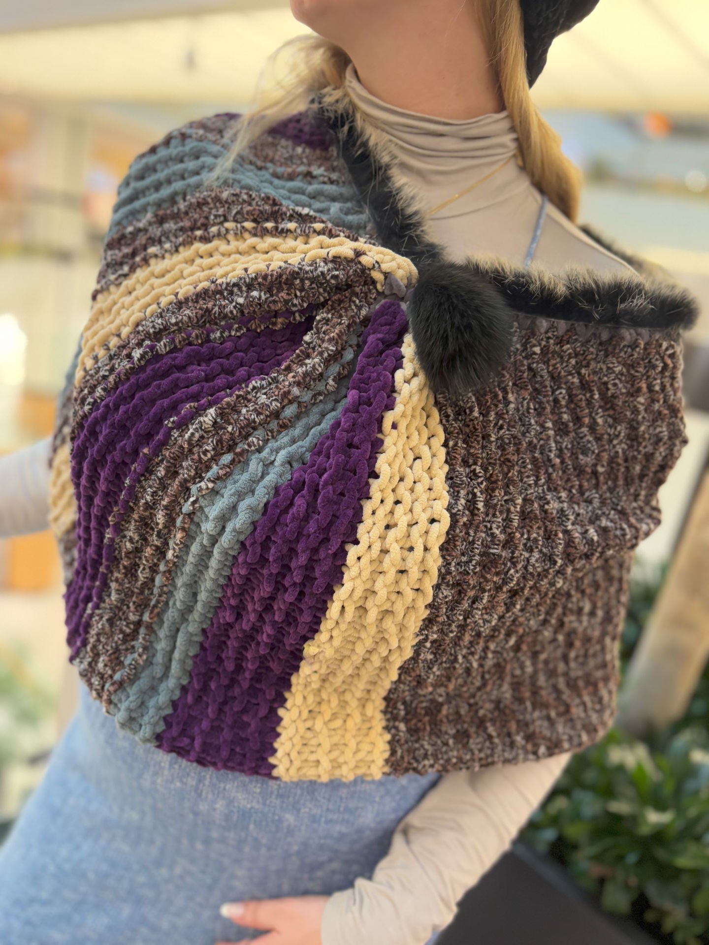 Kadife Örgü Bolero