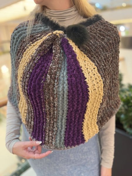 Kadife Örgü Bolero