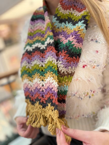 Renkli Örgü Kaşkol