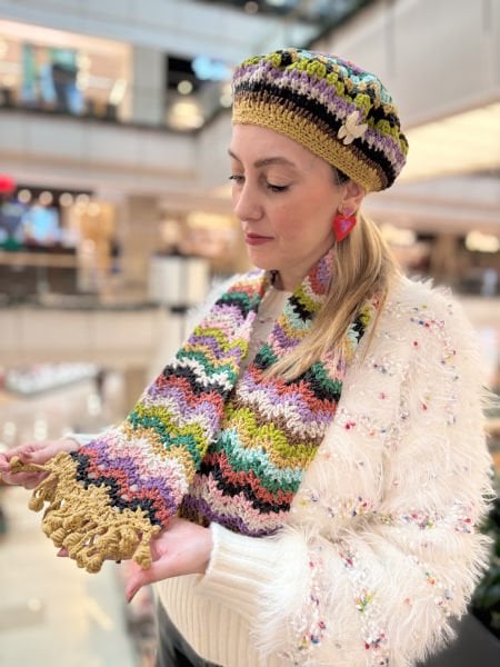 Renkli Örgü Kaşkol