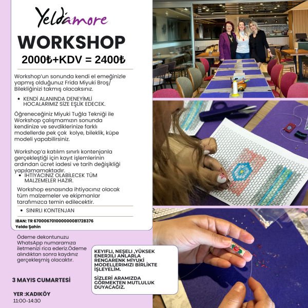 Frida Tuğla Tekniği Broş/Bileklik Workshop