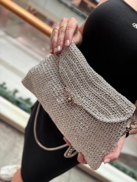 Yusufçuk Örgü Çanta (Gümüş)