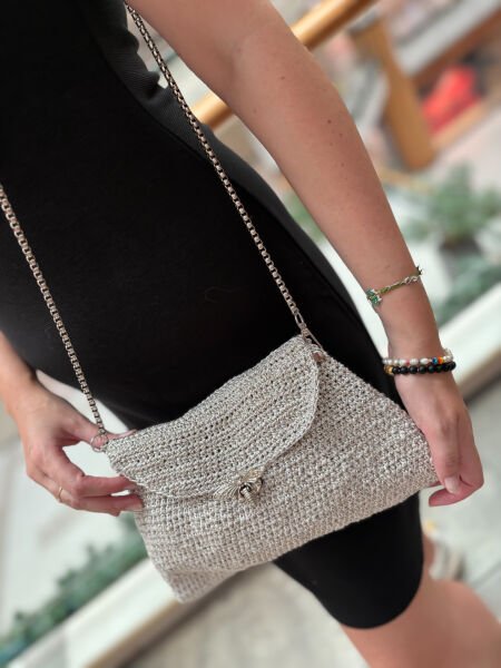 Yusufçuk Örgü Çanta (Gümüş)