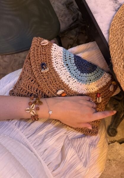 Nazar Boncuğu Örgü Clutch