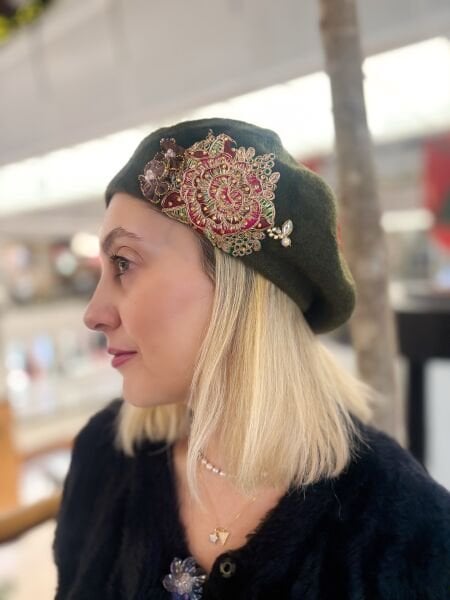 Luna Özel Tasarım Bere (yeşil)