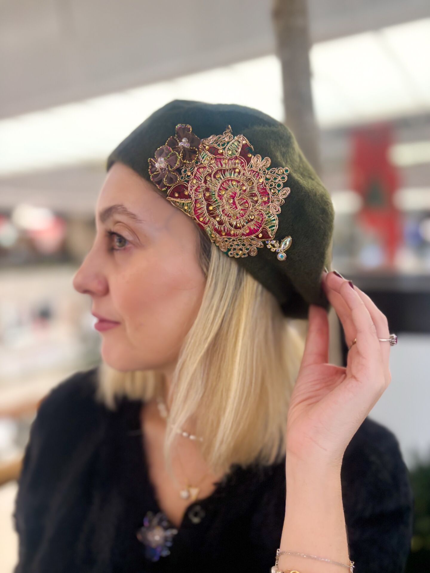 Luna Özel Tasarım Bere (yeşil)