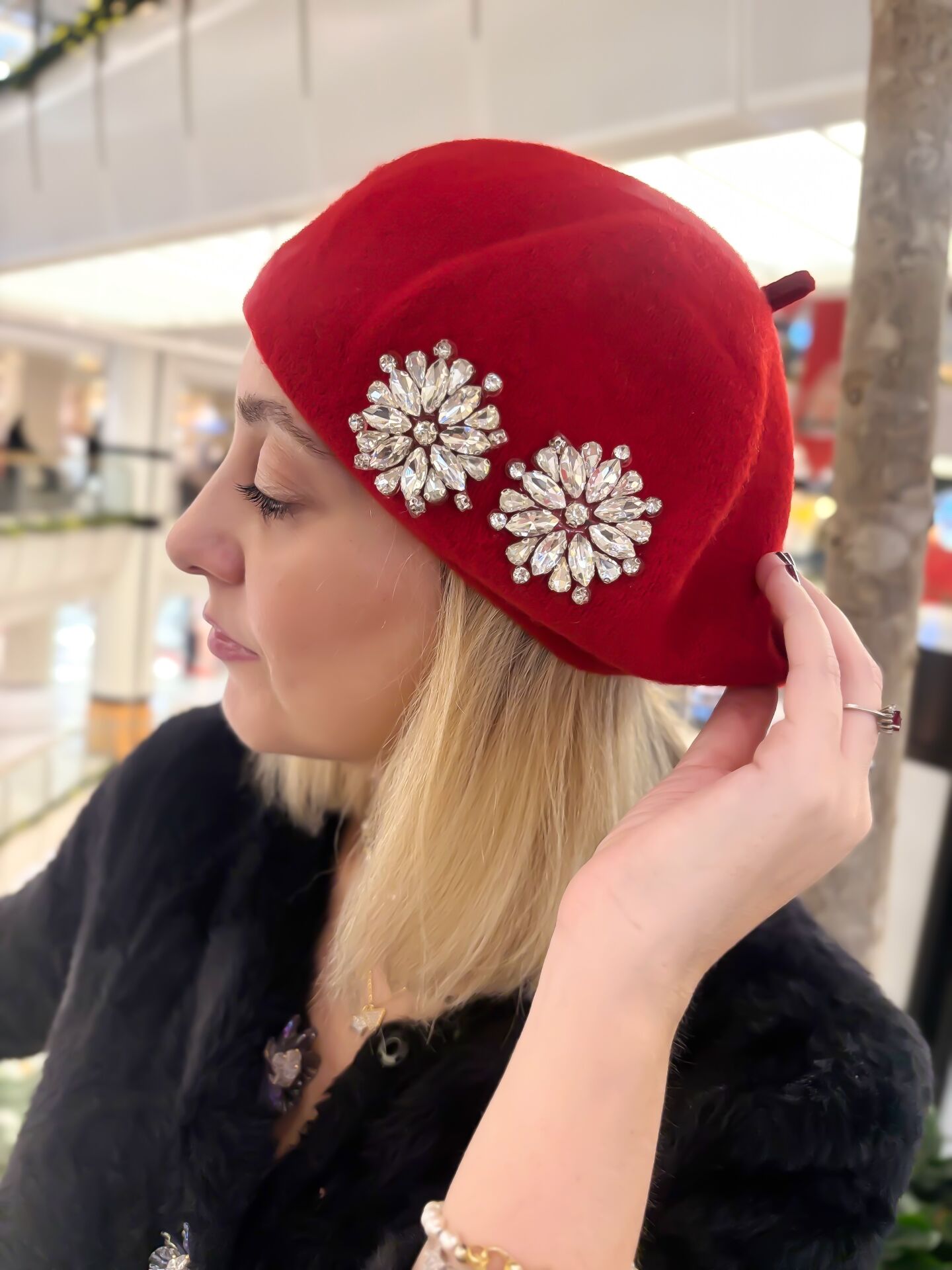 Luna Özel Tasarım Bere (Kırmızı)