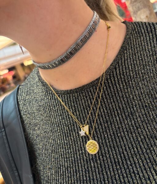 Gümüş Tila Choker Kolye