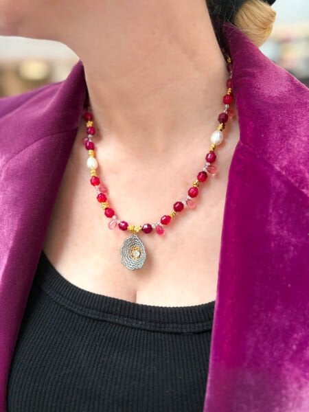 Eva Tasarım Doğal Taş Kolye