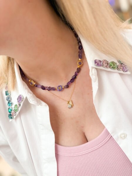 Lumira Ametist Kolye