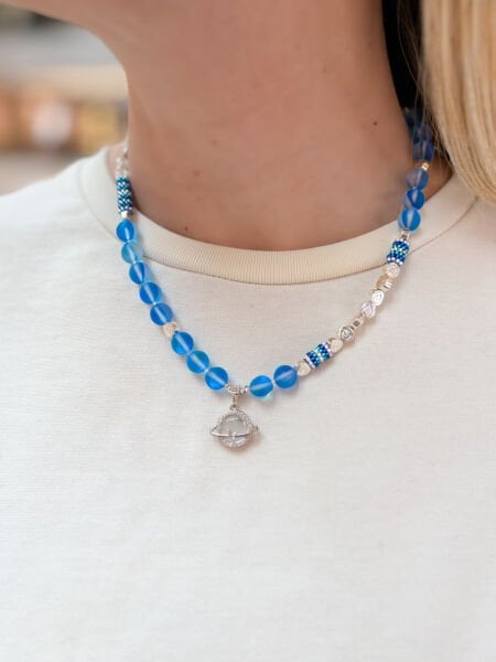 İştar Doğal Taş Kolye (mavi)